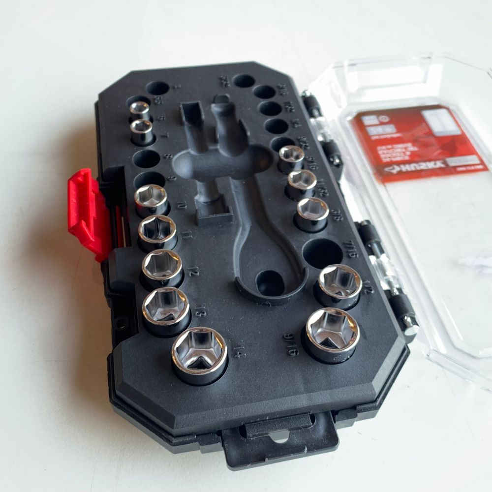 1/4 in. Drive Ratchet SAE/Metric Standard Socket Set (24-Piece) (H4D24PCSWS) 1/4 in. Drive Ratchet SAE/Metric Standard Socket Set (24-Piece) (H4D24PCSWS)